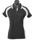 Aussie Pacific Ladies Murray Polo Shirt 2300 Casual Wear Aussie Pacific Black/White/Ashe 8 