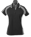 Aussie Pacific Ladies Murray Polo Shirt 2300 Casual Wear Aussie Pacific Black/Ashe/White 8 