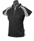 Aussie Pacific Ladie's Panorama Polo Shirt 2309 Casual Wear Aussie Pacific Black/Ashe/White 6 