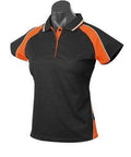 Aussie Pacific Ladie's Panorama Polo Shirt 2309 Casual Wear Aussie Pacific Black/Orange/White 6 