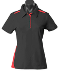 Aussie Pacific Ladies Paterson Polo Shirt 2305 Casual Wear Aussie Pacific Black/Red 6 