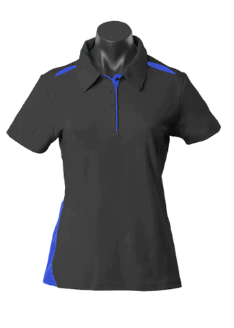 Aussie Pacific Ladies Paterson Polo Shirt 2305 Casual Wear Aussie Pacific Black/Royal 6 
