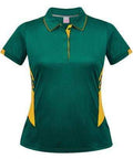 Aussie Pacific Ladies Tasman Polo Shirt 2311 Casual Wear Aussie Pacific Bottle/Gold 6 