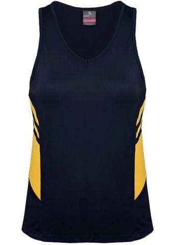 Aussie Pacific Ladies Tasman Singlet 2111 Casual Wear Aussie Pacific Navy/Gold 4 