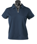 Aussie Pacific Ladies Yarra Polo Shirt 2302 Casual Wear Aussie Pacific Navy/White 16-18 