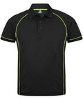 Aussie Pacific Men's Endeavour Work Polo Shirt 1310 Casual Wear Aussie Pacific Black/Fluro Green S 