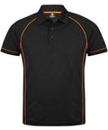 Aussie Pacific Men's Endeavour Work Polo Shirt 1310 Casual Wear Aussie Pacific Black/Fluro Orange S 
