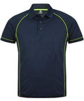 Aussie Pacific Men's Endeavour Work Polo Shirt 1310 Casual Wear Aussie Pacific Navy/Fluro Green S 