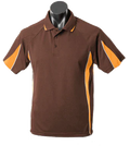 Aussie Pacific Men's Eureka Polo Shirt 1304 Casual Wear Aussie Pacific Chocolate/Gold/White S 