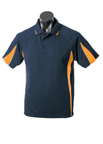 Aussie Pacific Men's Eureka Polo Shirt 1304 Casual Wear Aussie Pacific Navy/Gold/Ashe S 