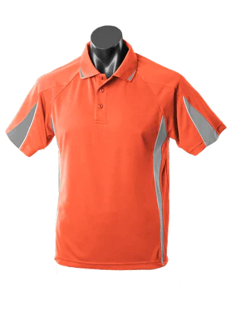 Aussie Pacific Men's Eureka Polo Shirt 1304 Casual Wear Aussie Pacific Orange/Charcoal/White S 