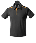 Aussie Pacific Men's Paterson Corporate Polo Shirt 1305 Casual Wear Aussie Pacific Black/Gold S 