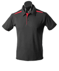 Aussie Pacific Men's Paterson Corporate Polo Shirt 1305 Casual Wear Aussie Pacific Black/Red S 