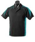 Aussie Pacific Men's Premier Polo Shirt 1301 Casual Wear Aussie Pacific Black/Teal S 