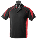 Aussie Pacific Men's Premier Polo Shirt 1301 Casual Wear Aussie Pacific Black/Red S 