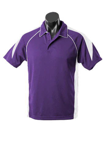Aussie Pacific Men's Premier Polo Shirt 1301 Casual Wear Aussie Pacific Purple/White S 