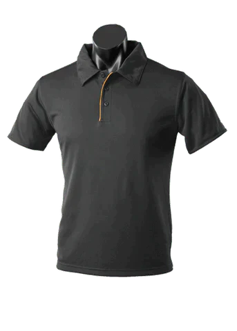 Aussie Pacific Men's Yarra Polo Shirt 1302 Casual Wear Aussie Pacific Black/Gold S 