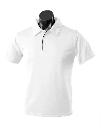 Aussie Pacific Men's Yarra Polo Shirt 1302 Casual Wear Aussie Pacific White/Navy S 