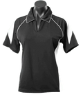 Aussie Pacific Premier Ladies Polo Shirt 2301 Casual Wear Aussie Pacific Black/White 8 