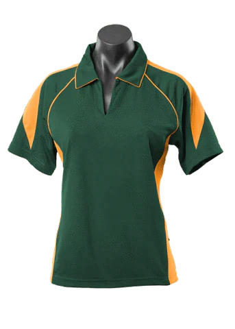 Aussie Pacific Premier Ladies Polo Shirt 2301 Casual Wear Aussie Pacific Bottle/Gold 8 