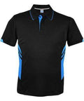 Aussie Pacific Tasman Men's Polo Shirt 1311 Casual Wear Aussie Pacific Black/Cyan S 
