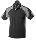Aussie Pacific Men's Murray Polo Shirt 1300 Casual Wear Aussie Pacific Black/White/Ashe S 