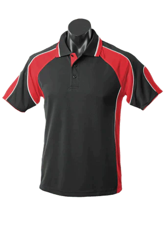 Aussie Pacific Men's Murray Polo Shirt 1300 Casual Wear Aussie Pacific Black/Red/White S 