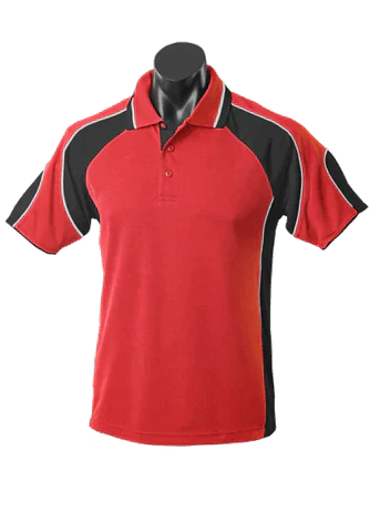 Aussie Pacific Men's Murray Polo Shirt 1300 Casual Wear Aussie Pacific Red/Black/White S 
