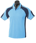 Aussie Pacific Men's Murray Polo Shirt 1300 Casual Wear Aussie Pacific Sky/Navy/Ashe S 