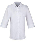 Aussie Pacific Ladies Bayview 3/4 Sleeve Shirt 2906T Corporate Wear Aussie Pacific White/Silver 4 
