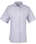 Aussie Pacific Ladies Bayview Short Sleeve Shirt 2906S Corporate Wear Aussie Pacific White/Pink 4 