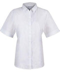 Aussie Pacific Ladies Bayview Short Sleeve Shirt 2906S Corporate Wear Aussie Pacific White/Silver 4 