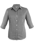 Aussie Pacific Ladies Brighton 3/4 Sleeve Shirt 2909T Corporate Wear Aussie Pacific Black/White 4 