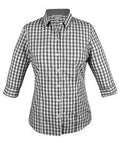 Aussie Pacific Ladies Devonport 3/4 Sleeve Shirt 2908T Corporate Wear Aussie Pacific Charcoal 4 