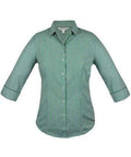 Aussie Pacific Ladies Epsom 3/4 Sleeve Shirt 2907T Corporate Wear Aussie Pacific Emerald 4 