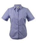 Aussie Pacific Ladies Epsom Short Sleeve Shirt  2907S Corporate Wear Aussie Pacific Mauve 4 