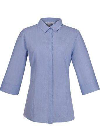 Aussie Pacific Ladies 3/4 Sleeve Shirt 2902T Corporate Wear Aussie Pacific Mid Blue 4 