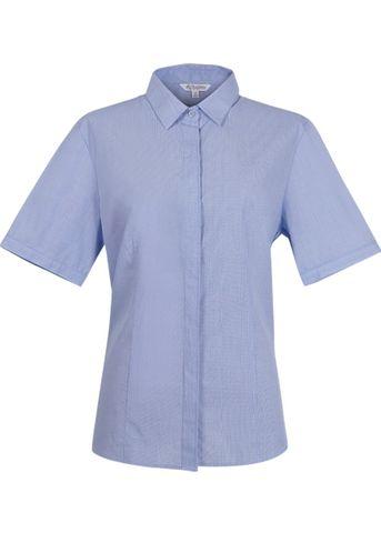 Aussie Pacific Ladies Short Sleeve Shirt 2902S Corporate Wear Aussie Pacific Mid Blue 4 