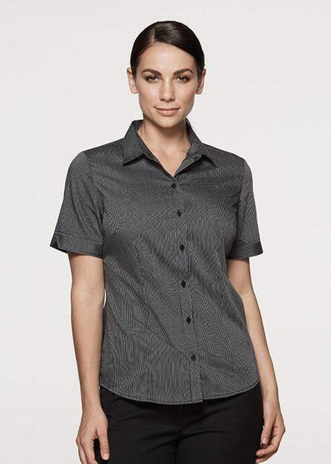 Aussie Pacific Ladies Henley Short Sleeve Shirt 2900S Corporate Wear Aussie Pacific   