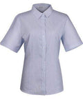 Aussie Pacific Ladies Henley Short Sleeve Shirt 2900S Corporate Wear Aussie Pacific White/Navy 4 