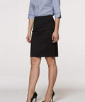 Aussie Pacific Ladies Knee Length Skirt 2802 Corporate Wear Aussie Pacific Black 4 
