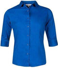 Aussie Pacific Ladies 3/4 Sleeve Shirt 2903T Corporate Wear Aussie Pacific Royal 4 