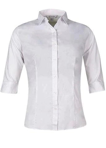 Aussie Pacific Ladies 3/4 Sleeve Shirt 2903T Corporate Wear Aussie Pacific White 4 