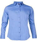Aussie Pacific Ladies Long Sleeve Work Shirt 2903L Corporate Wear Aussie Pacific Mid Blue 4 