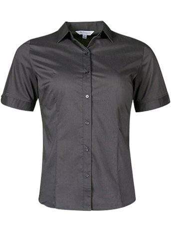 Aussie Pacific Ladies Short Sleeve Work Shirt 2903S Corporate Wear Aussie Pacific Black 4 