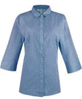 Aussie Pacific Ladies Toorak 3/4 Sleeve Shirt 2901T Corporate Wear Aussie Pacific Navy/White 4 