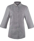 Aussie Pacific Ladies Toorak 3/4 Sleeve Shirt 2901T Corporate Wear Aussie Pacific Black/White 4 