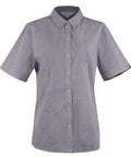 Aussie Pacific Ladies Toorak Short Sleeve Shirt 2901S Corporate Wear Aussie Pacific Black/White 4 