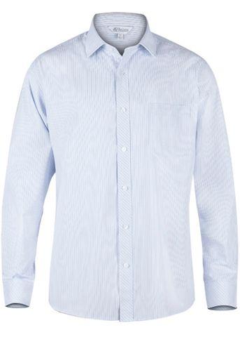 Aussie Pacific Men's Bayview Long Sleeve Shirt 1906L Corporate Wear Aussie Pacific White/Sky XXS 