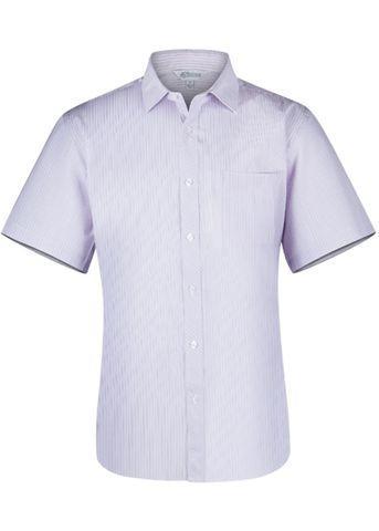 Aussie Pacific Men's Bayview Short Sleeve Shirt 1906S Corporate Wear Aussie Pacific White/Pink XXS 